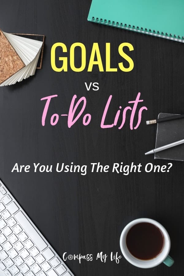 Are you getting "setting goals" and "making to-do lists" mixed up? If so, it could be the source of your lack of productivity and motivation to accomplish things. Check out this article to see if you're getting the two confused and find out why it matters. #compassmylife #goals #productivity #intentionalliving